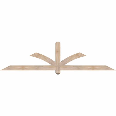 Ekena Millwork Redmond Smooth Timber Gable Bracket, Douglas Fir, 84"W x 21"H x 3 1/2"D x 3 1/2"F, 6/12 Pitch GBW084X21X0404RED00SDF